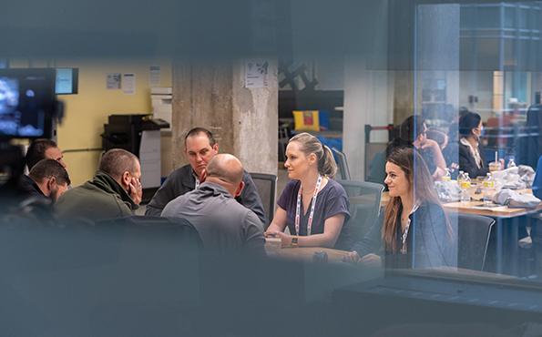 lean group meeting at a community of practice lean roadshow