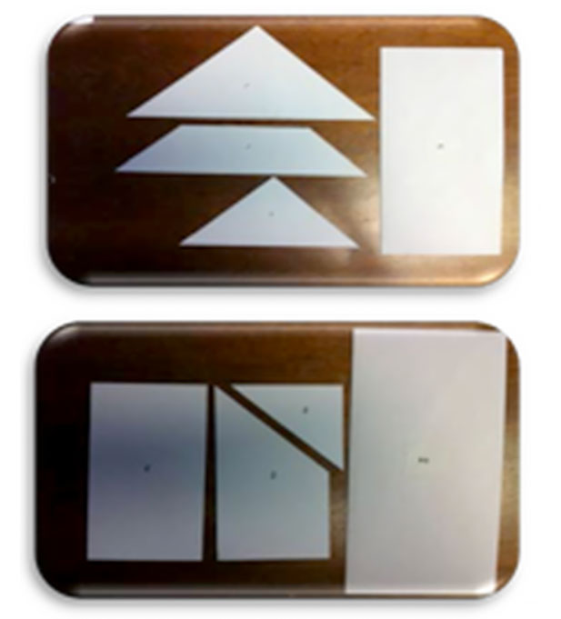 A visualization of the Silent Squares Lean simulation with several different shapes of white paper inside a black box.